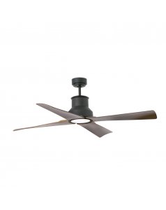 ventilador de techo con luz led winche 33481-7 motor dc negro  130 de faro