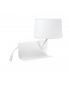 aplique de pared handy 28414 con entrada usb y lector led drcha. de faro  aplique de pared handy 28414 con entrada usb y lector led drcha. de faro