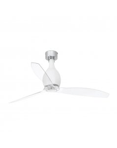 ventilador de techo mini eterfan 32025 con motor dc blanco mate  128 de faro