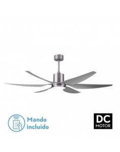 ventilador con luz otto 158691663 nquel aspas plata de fabrilamp