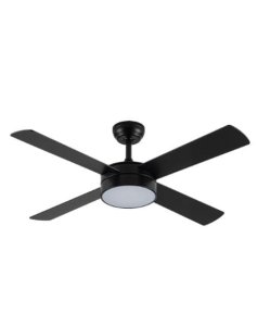 ventilador dc con luz nevery 128791409 negro 4 aspas de fabrilamp