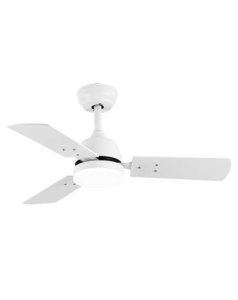 ventilador dc con luz prtico 206991368 blanco 3 aspas de fabrilamp