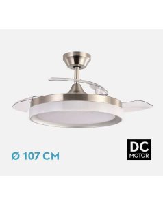 ventilador dc con luz zenit niquel 72w 3 aspas desp.107d 7200lm 208491303 de fabrilamp