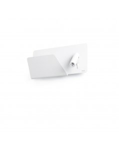 aplique de pared suau blanco 62124 con entrada usb y lector led izqda. de faro  aplique de pared suau blanco 62124 con entrada usb y lector led izqda. de faro
