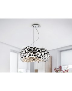 colgante de techo cromo Ø 47 g9 led narisa 266284 de schuller  colgante de techo cromo Ø 47 g9 led narisa 266284 de schuller