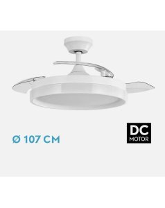 ventilador dc con luz zenit blanco 72w 3 aspas desp.107d 7200lm 208491301 de fabrilamp