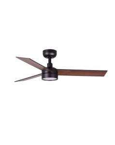 ventilador con luz rudder 106cm negro 3 palas nogal led 18w cct dim 34296-1tw  ventilador con luz rudder 106cm negro 3 palas nogal led 18w cct dim 34296-1tw