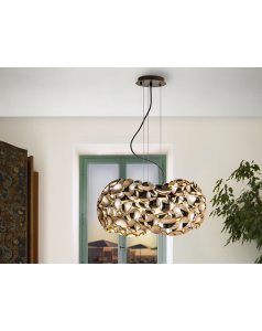 colgante de techo oro Ø 47 g9 led narisa 266251n de schuller  colgante de techo oro Ø 47 g9 led narisa 266251n de schuller