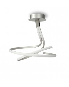 lmpara de techo doble nur plata led dimable luz clida 4998 de mantra