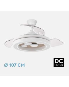 ventilador dc con luz cupido blanco/haya 55w 3 aspas desp. 107d 4960m 242691368 de fabrilamp
