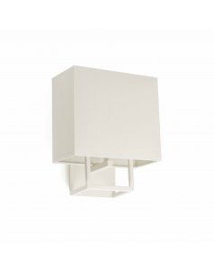 aplique de pared e27 vesper 29980 blanco pantalla beige de faro