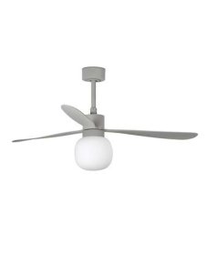 ventilador con luz amelia ball 132 cm gris 3 palas 20w 2700k dim 33762-27 de faro.  ventilador con luz amelia ball 132 cm gris 3 palas 20w 2700k dim 33762-27 de faro.