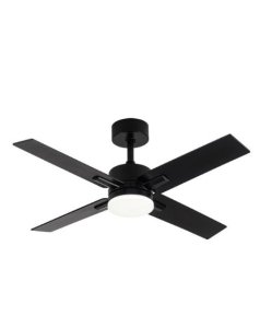 ventilador dc con luz mod. talco 206891409 negro 4 aspas de fabrilamp