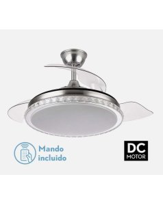 ventilador dc con luz biliku niquel 72w 3 aspas desp. 108d 6120lm 165191403 de fabrilamp